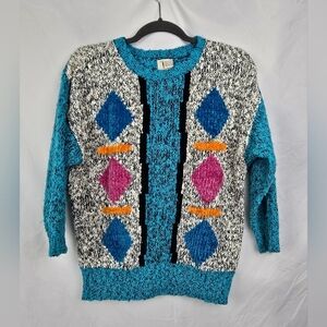 Vintage Retro 80's 90's Rafferty Pullover Knit Crew Neck Classic Sweater sz M